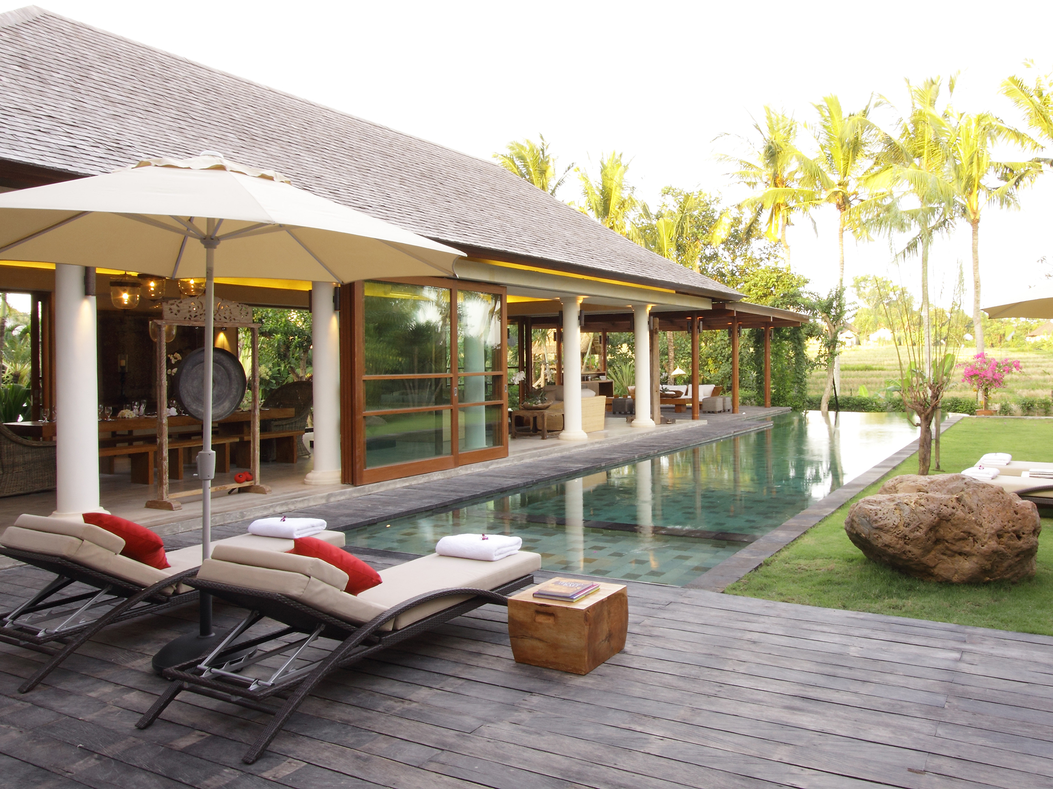 1. Villa Sarasvati - Pool deck and gardens - Dea Villas - Villa Sarasvati, Canggu, Bali